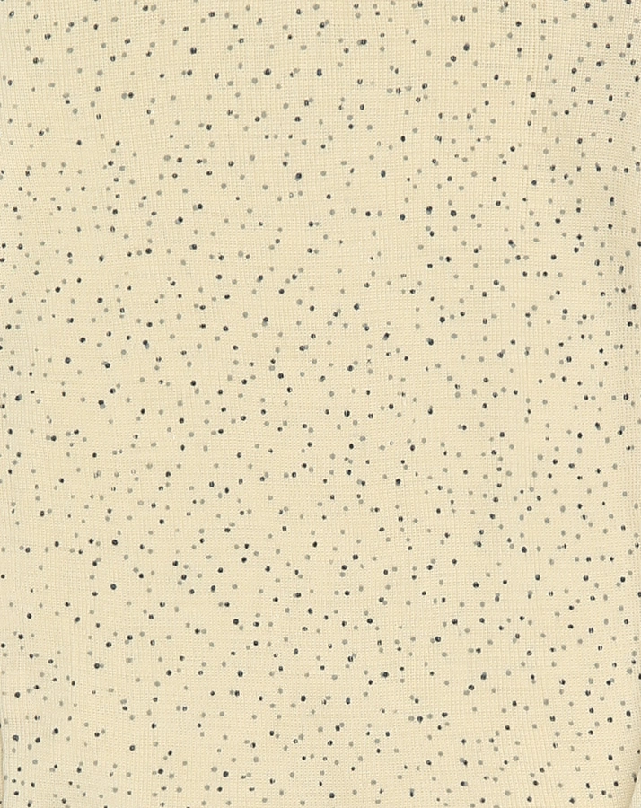 Kurzarm-Body ESSENTIAL DOTS mit Seide gepunktet in natur