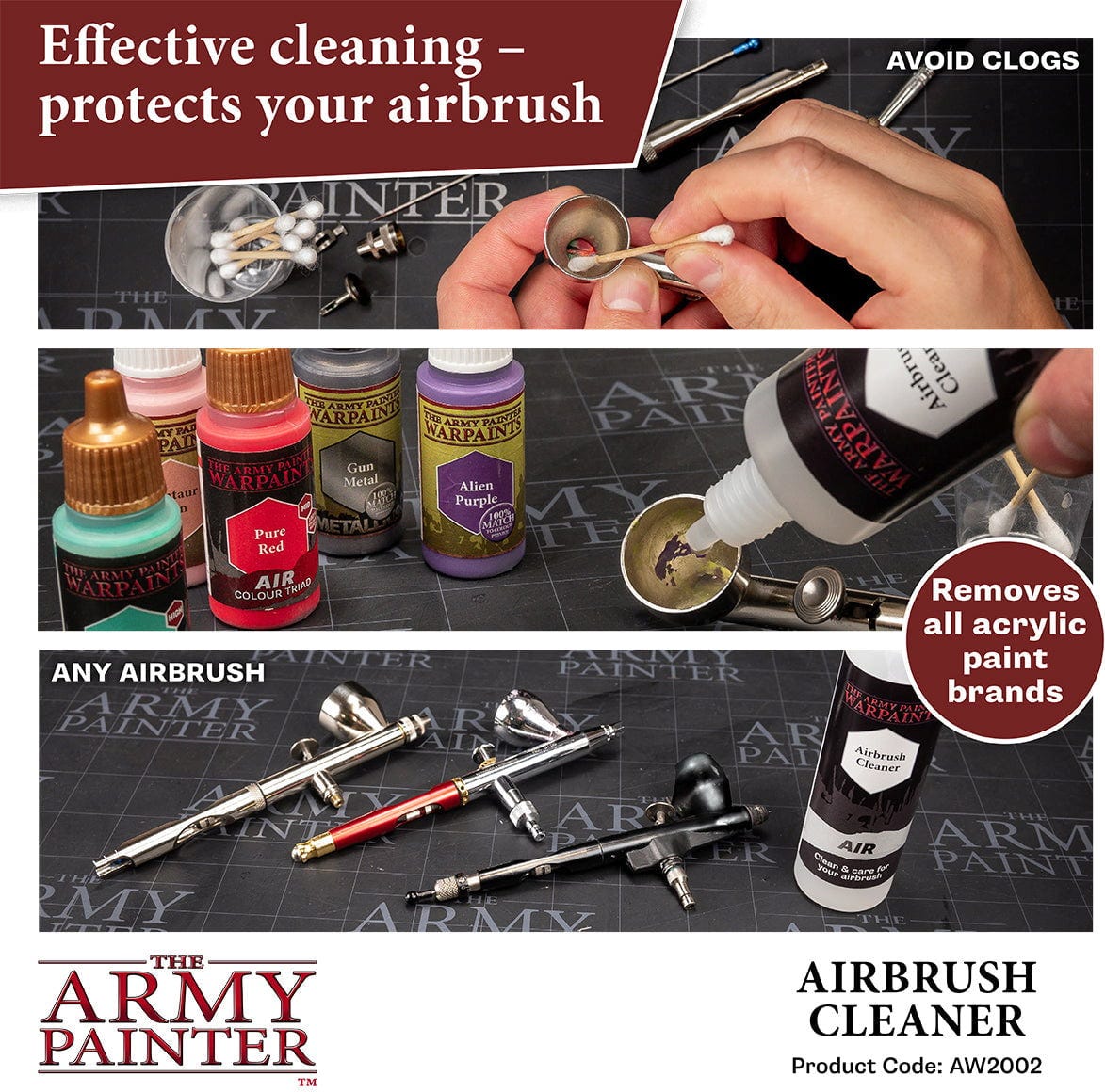 The Army Painter  Airbrush Cleaner, 100 ml    Effektives Reinigungsmittel für deine Airbrush