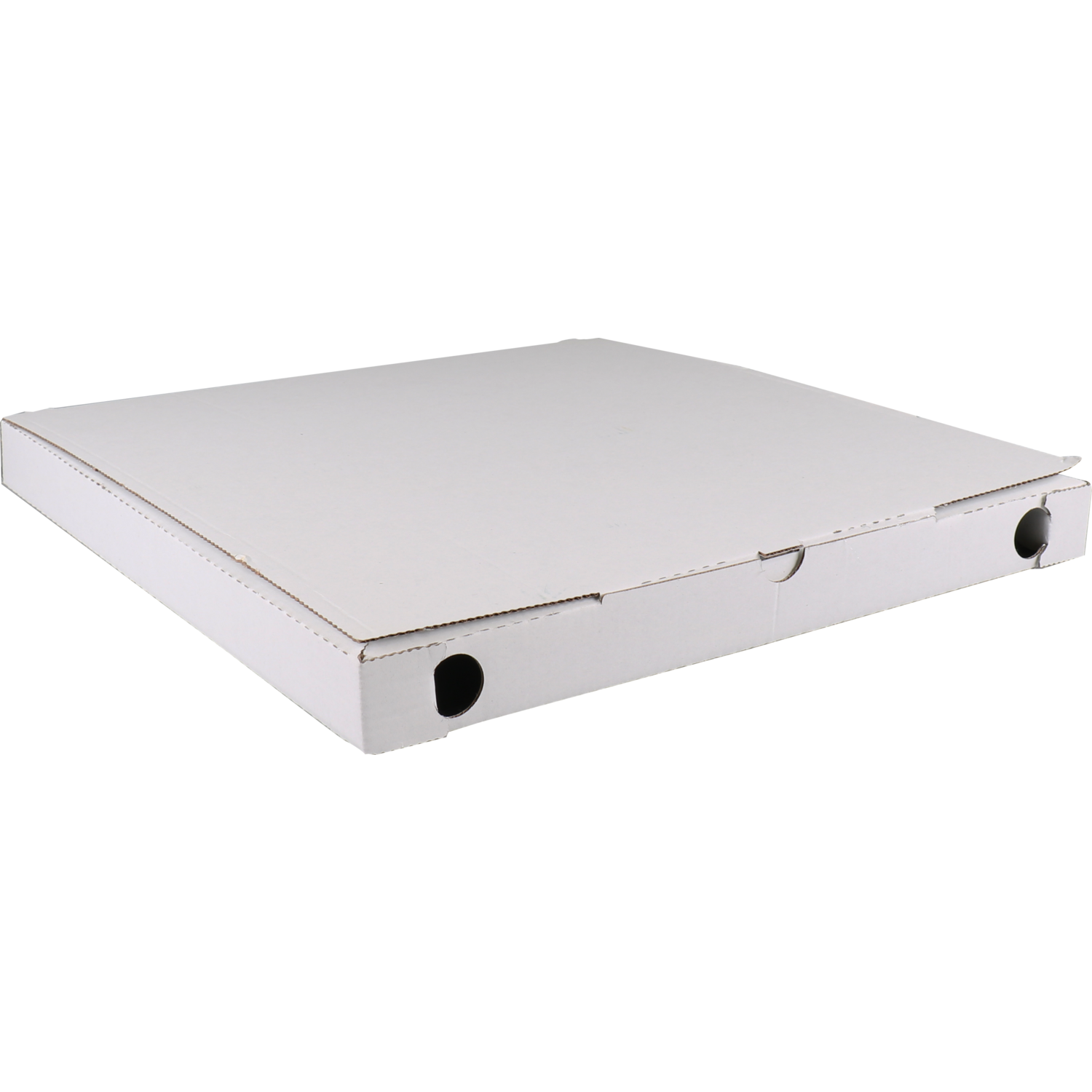 Pizzadoos, karton + PET, 32x32x3cm, vegetale, wit/aluminium