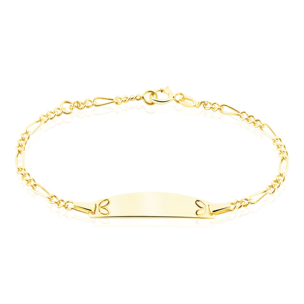 Bracelet Identité Bartolomee Maille Alternee 1/3 3 Or Jaune
