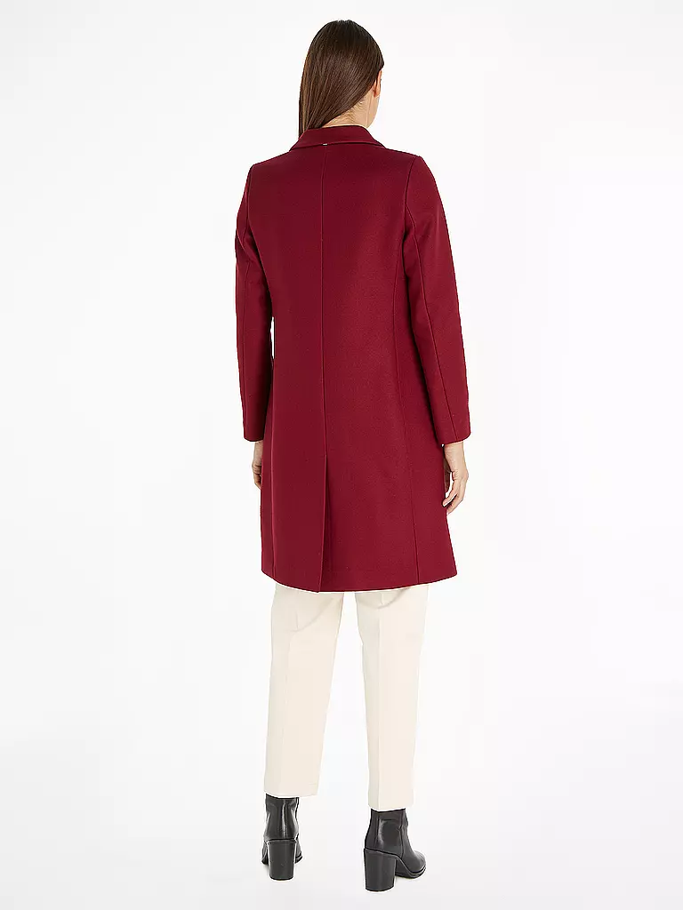 TOMMY HILFIGER Wollmantel  dunkelrot
