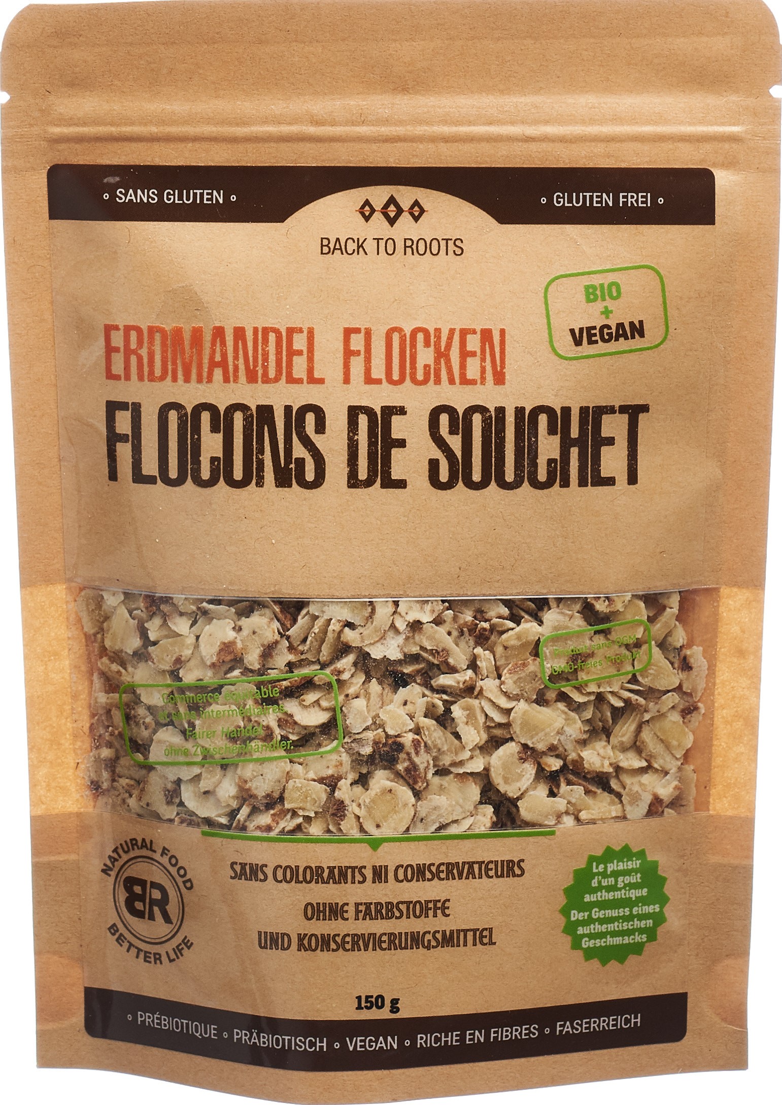 BACK TO ROOTS Erdmandeln Flocken Bio Btl 150 g