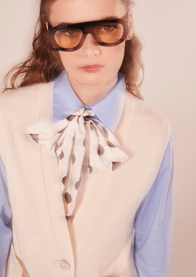 Chemise Clarencebleu ciel en popeline