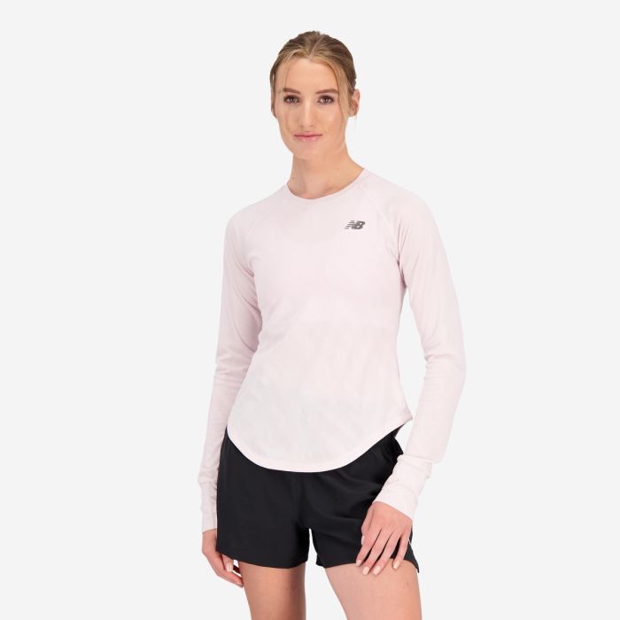 New Balance Dame Trøjer Q Speed Jacquard Long Sleeve Lilla