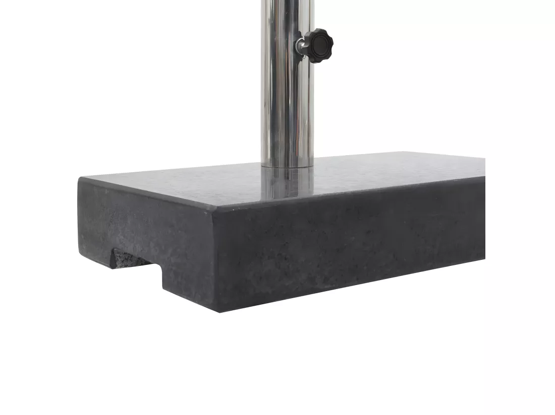 Prolenta Premium - Socle de parasol rectangulaire Granite 25 kg Noir