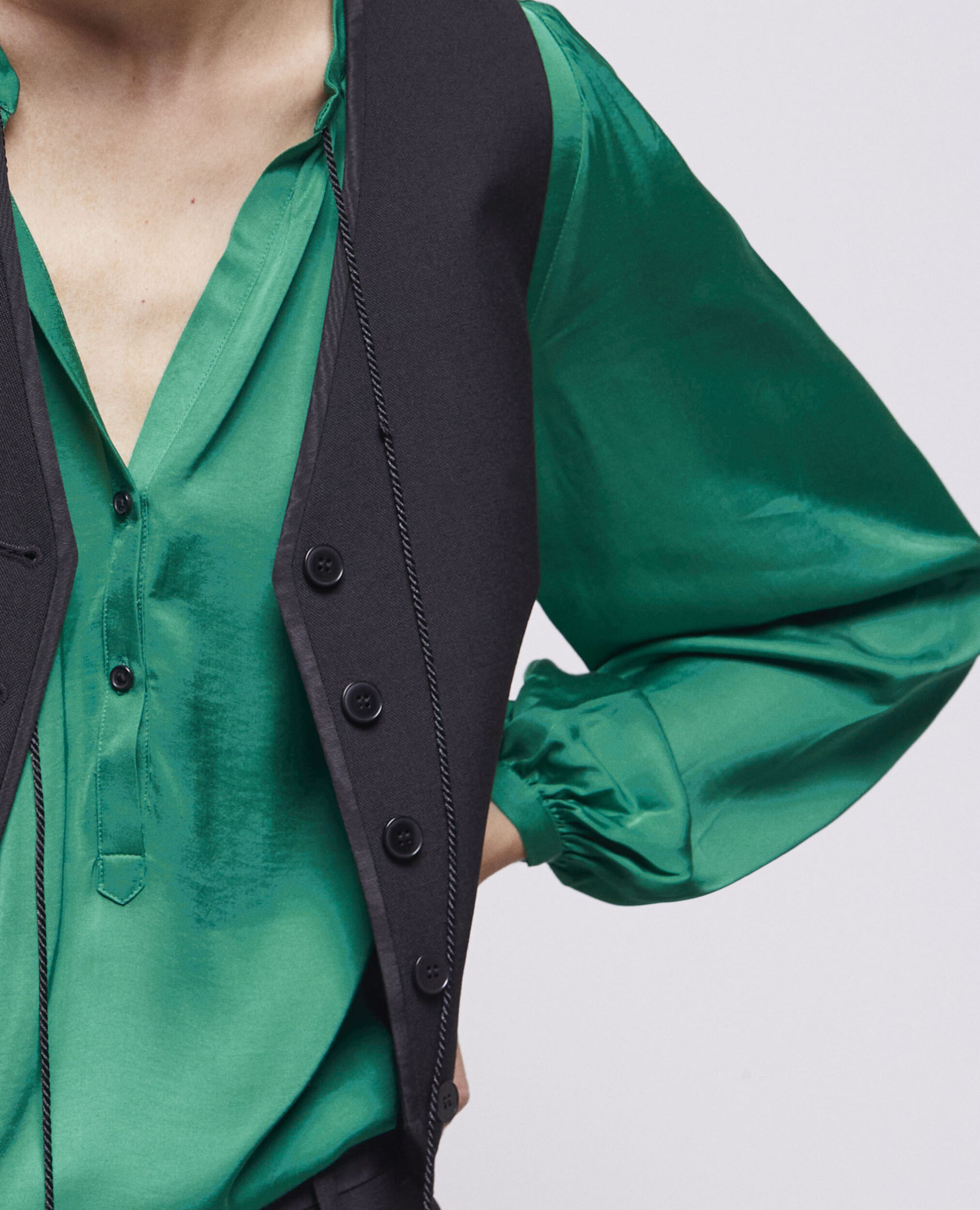 Gilet de costume en laine noir