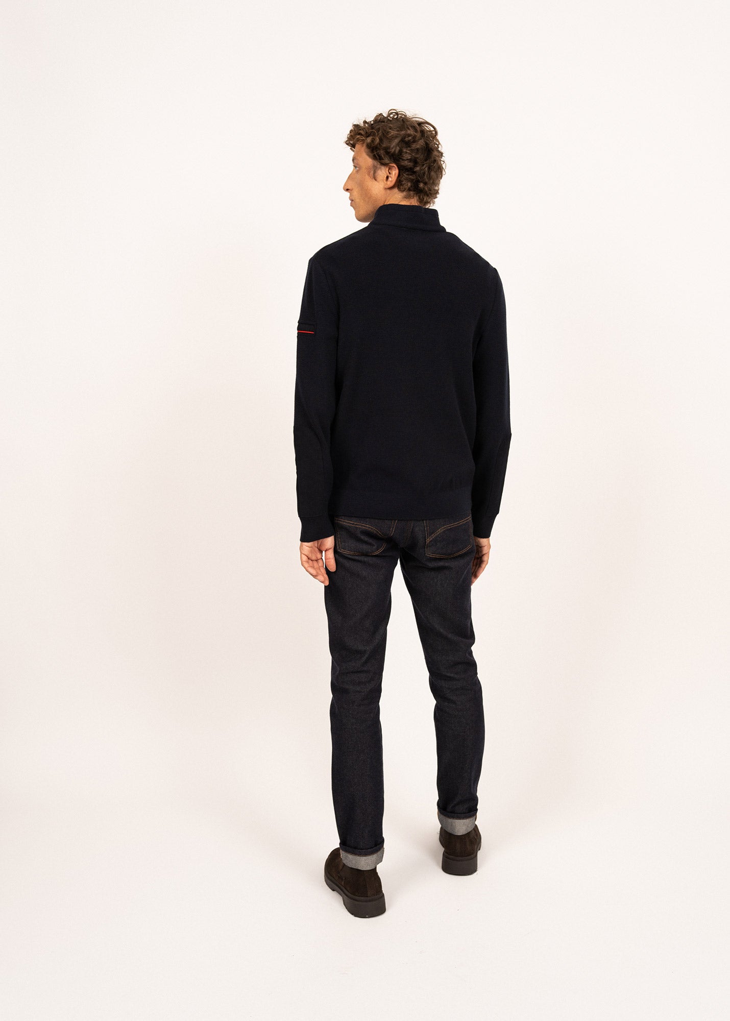 Pull col montant zippé Loup de mer
