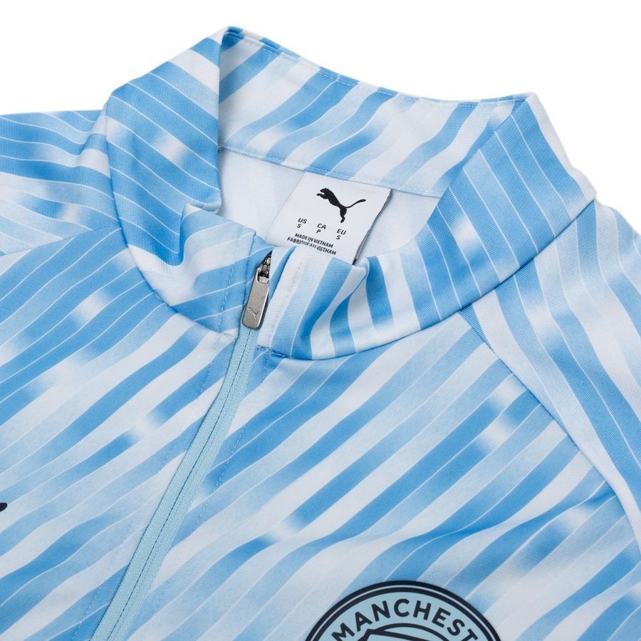 Manchester City Maillot d'Entraînement Avant-Match Fermeture Éclair 1/4 - Silber Enfant