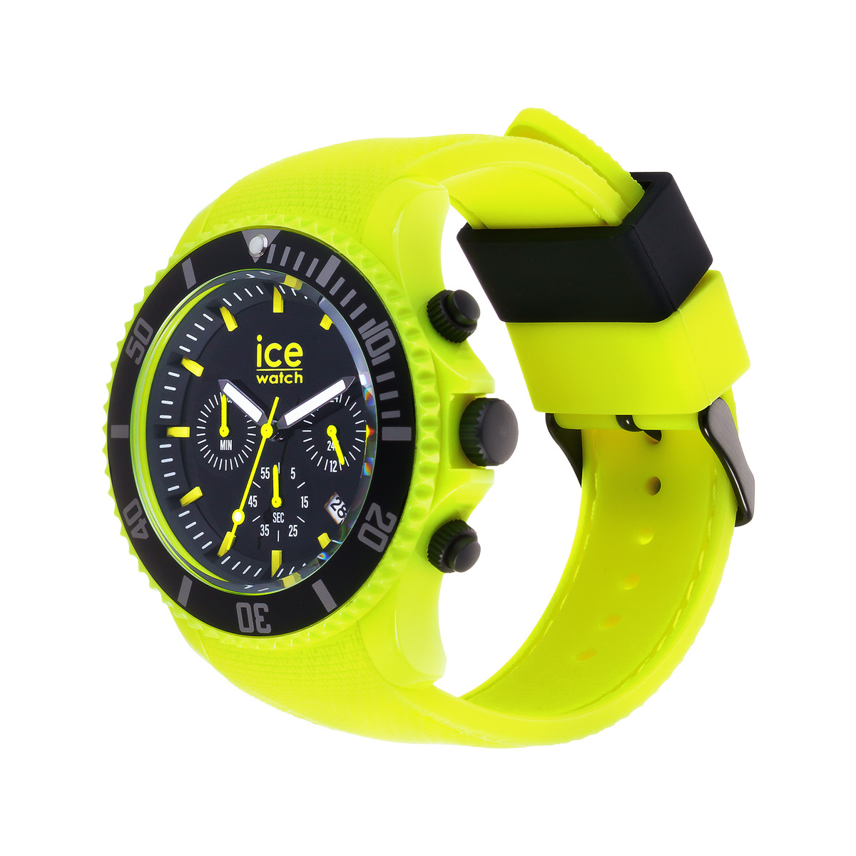 Montre Ice Watch Chrono Homme silicone jaune fluo