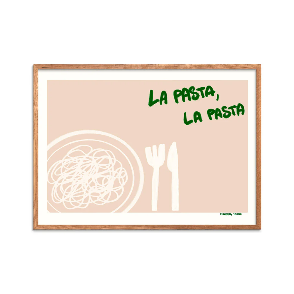 Poster & Frame  La Pasta/La Pasta plakat, rosa - 30x40 cm