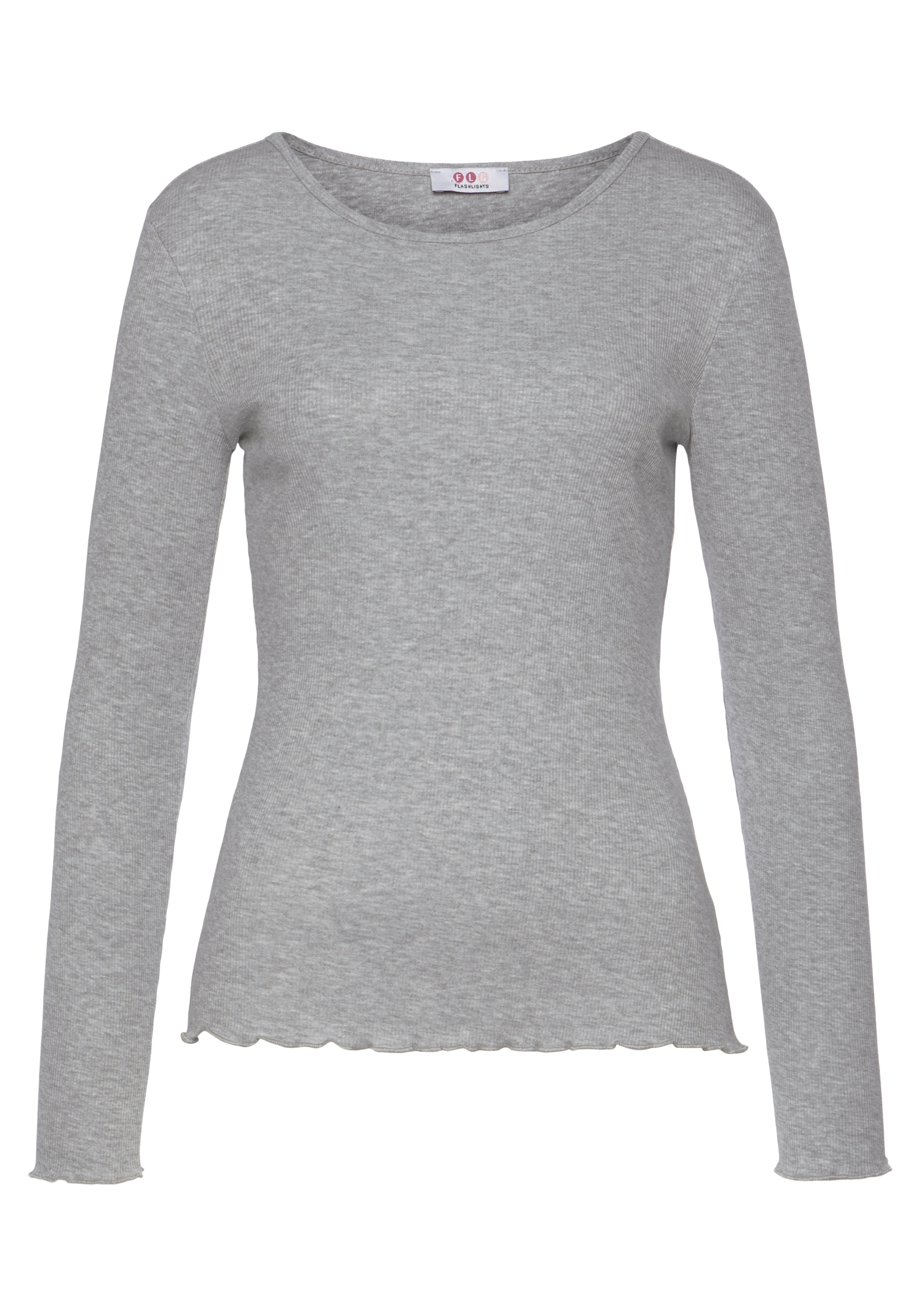 Flashlights Langarmshirt, 2 Stk. sehr figurbetonter Schnitt,  Feinrippstoff aus 100% Baumwolle