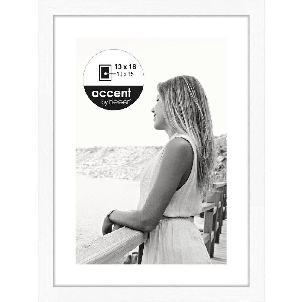 RAMME ACCENT AURA 13X18CM HVIT