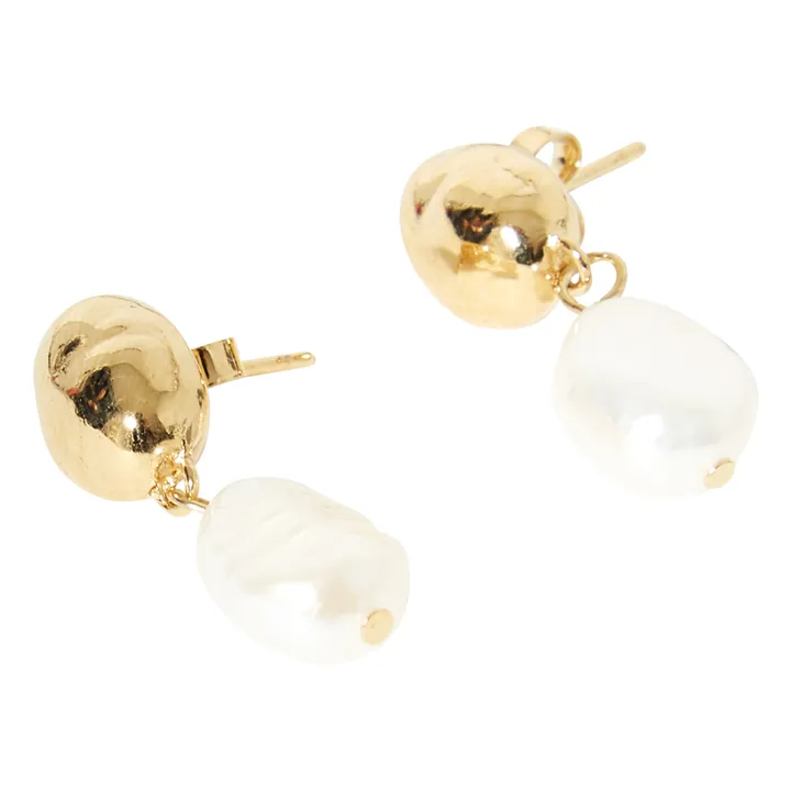 Louise Damas Boucles d'Oreilles Perles | Doré