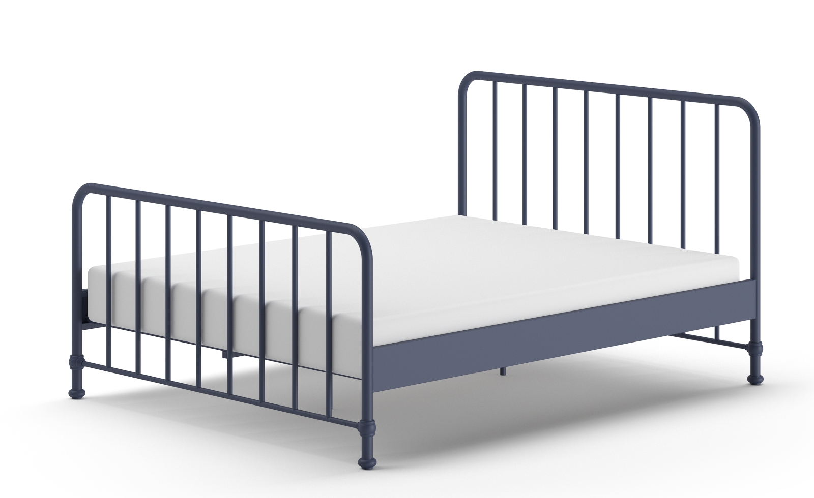 Metallbett BRONXX - denim blau matt - 160x200 cm