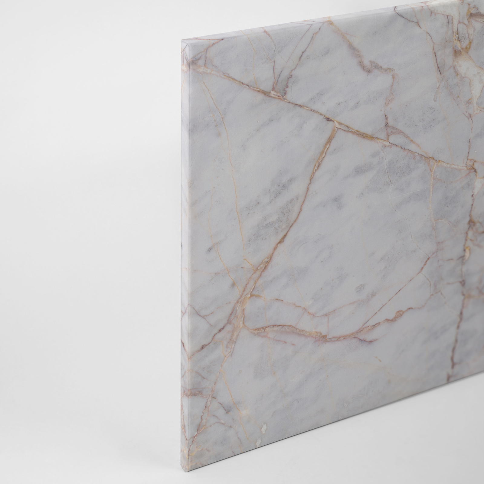 Leinwandbild MARMOR -gold-grau - 90x60 cm