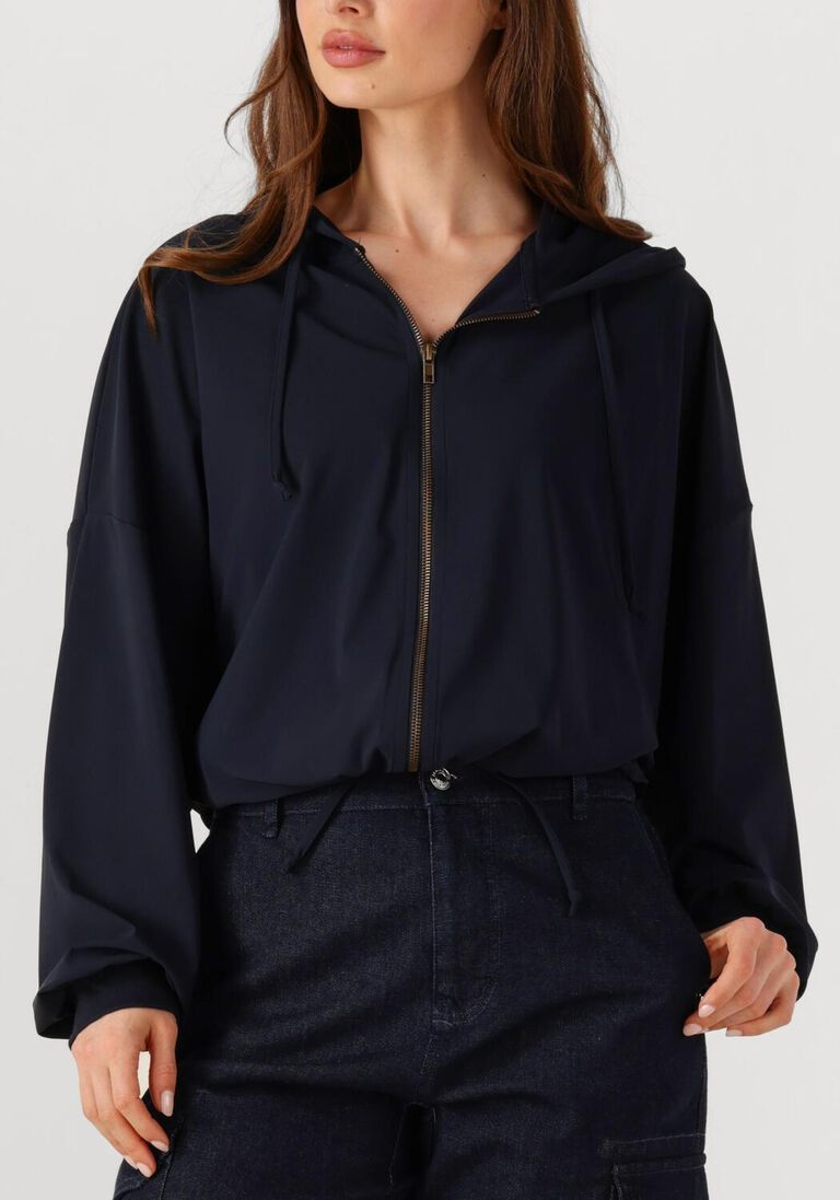 donkerblauwe penn & ink vest hoodie w25f1739