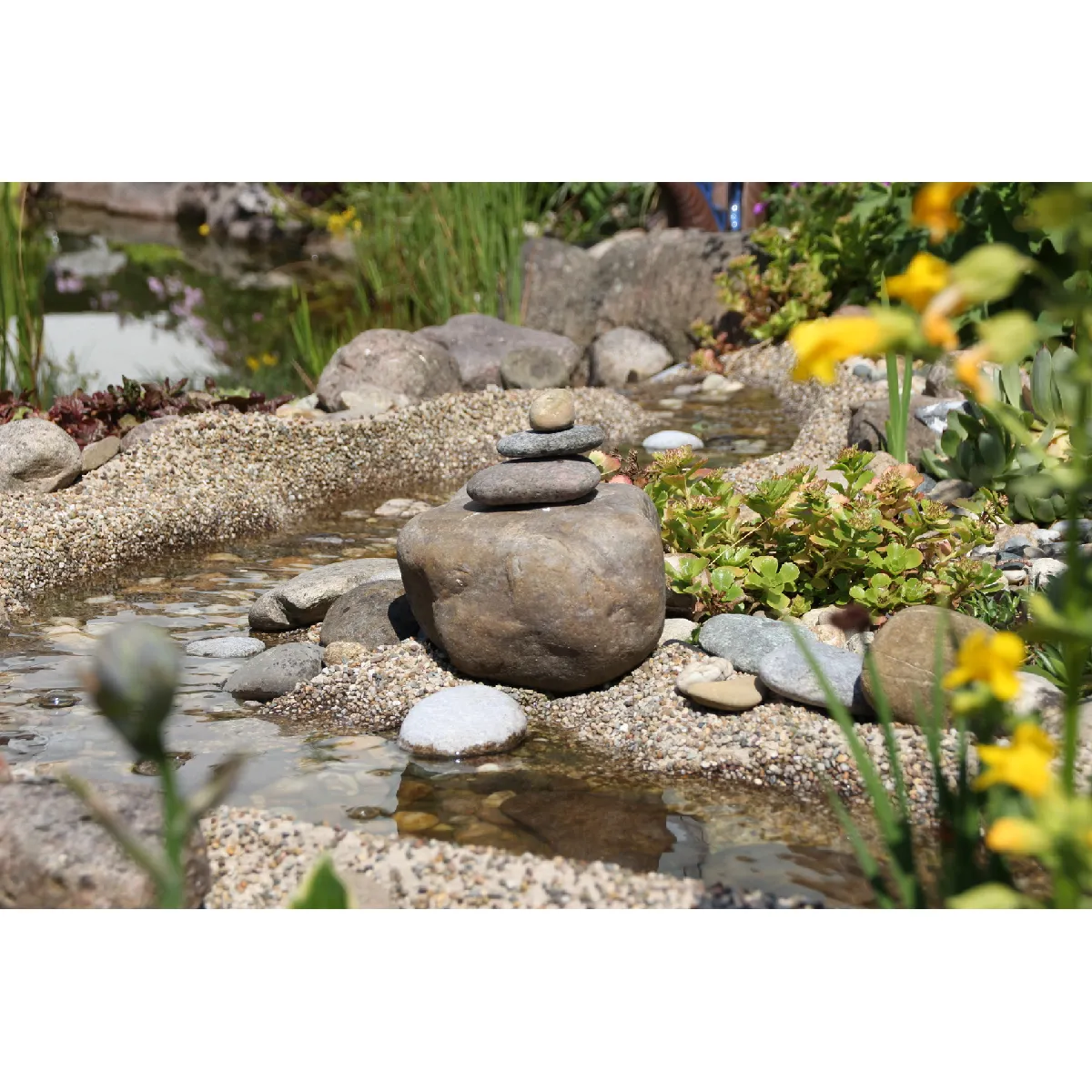 AQUAGART Bâche gravillonnée 14 m x 0,6 m - Sable