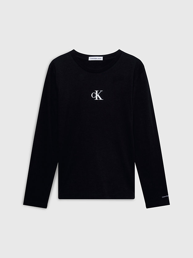 Camiseta de manga comprida com logotipo
