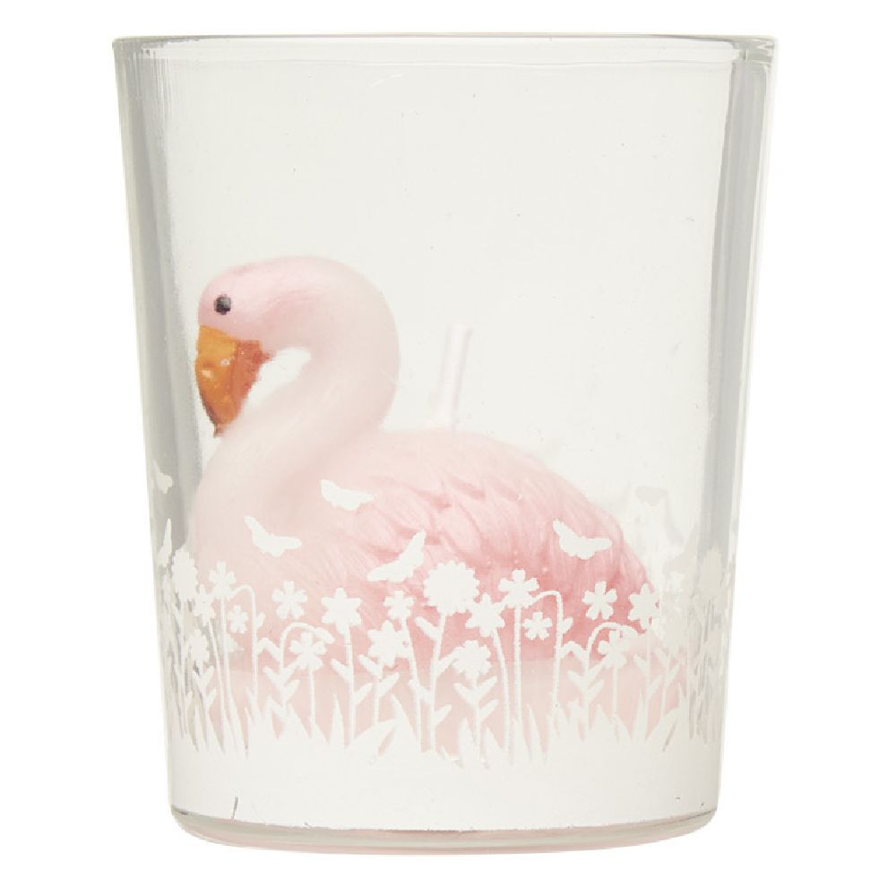 Bougie flamand rose H.6cm