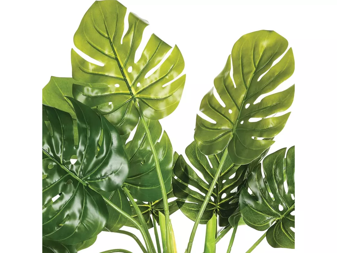 Plante verte artificielle en pot l.67 x d.55 x h 70, verte
