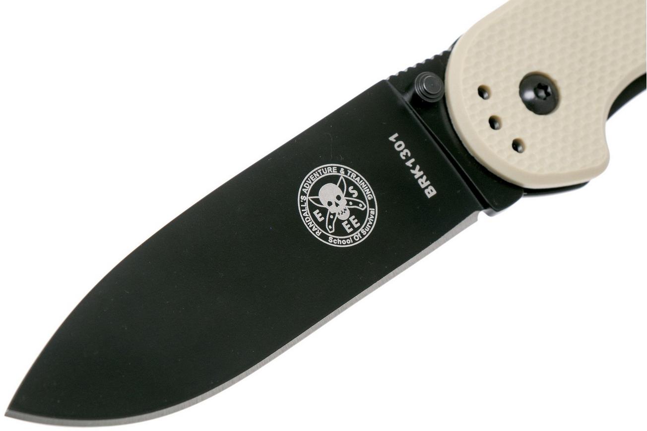 ESEE Avispa zakmes, black D2 blade, Desert Tan handle BRK1302DTB