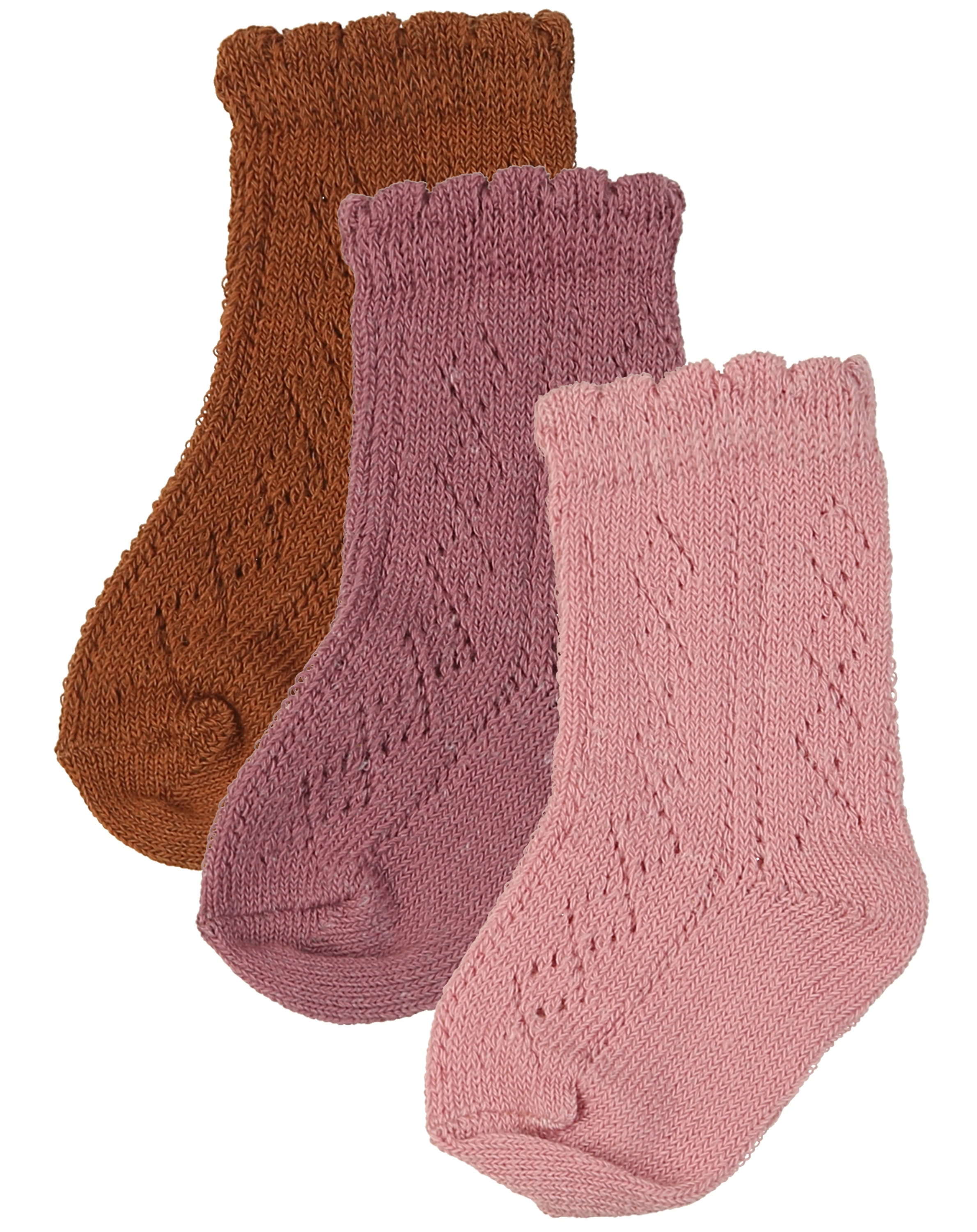Socken MÄUSEZÄHNCHEN 3er-Pack in dusty rose/brick/rosenrauch