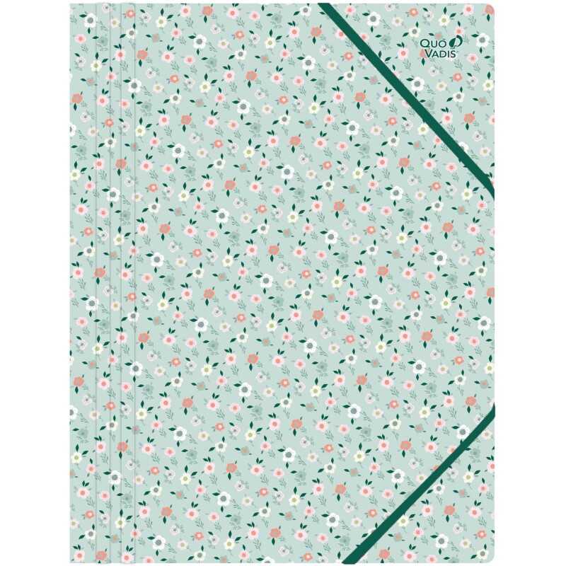 Quo Vadis - Chemise 3 rabats élastique - Fantaisie - Blanc - 24x32 cm - par 10