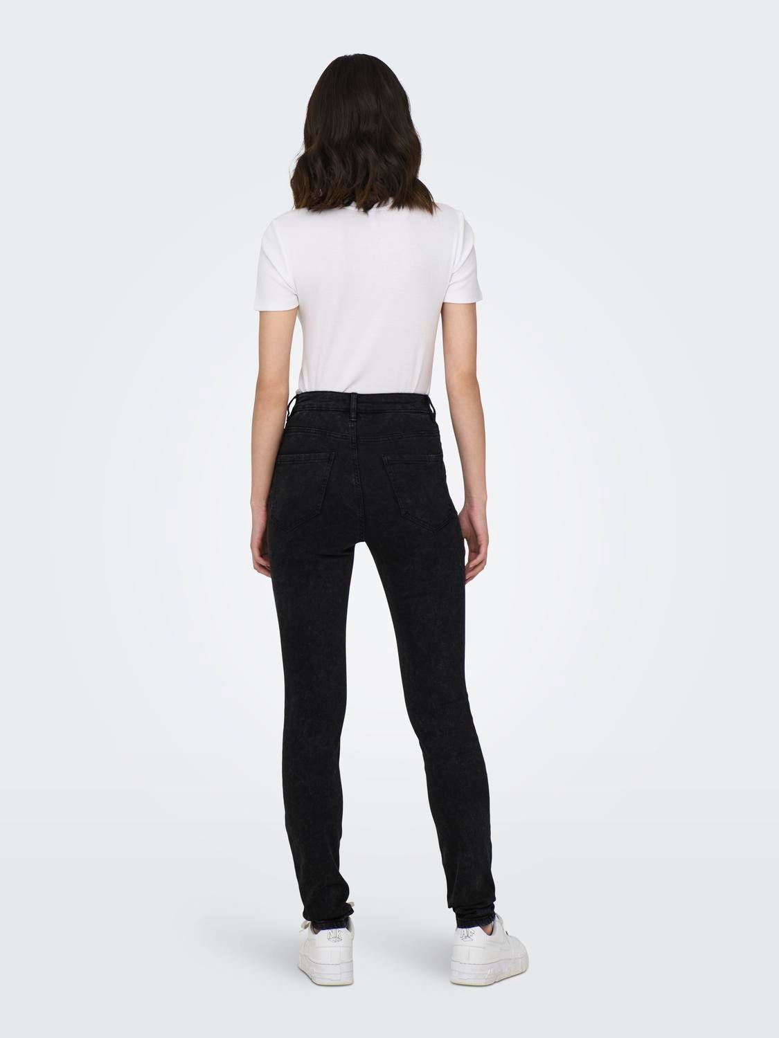 ONLROSE Hohe Taille Skinny Fit Jeans Washed Black