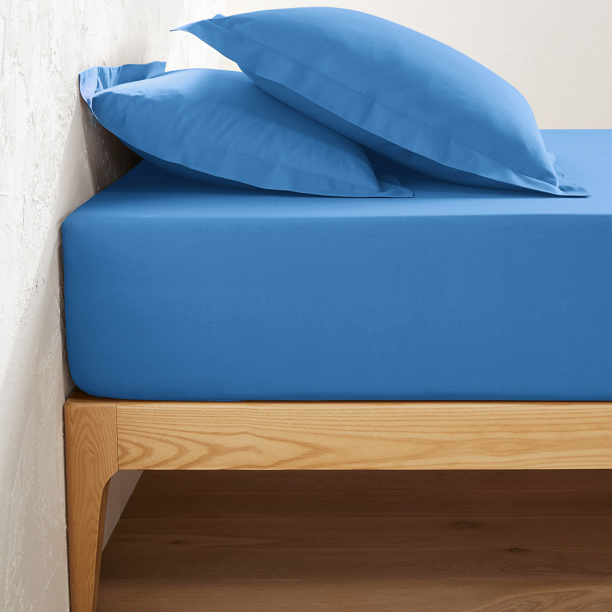 LA REDOUTE INTERIEURS<br>Lençol de baixo liso em tecido tergal, dobra de 32 cm, Scenario