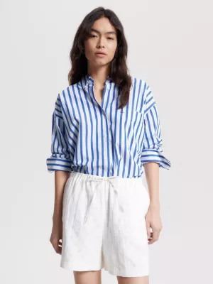 Camisa oversized listrada Tommy Icons