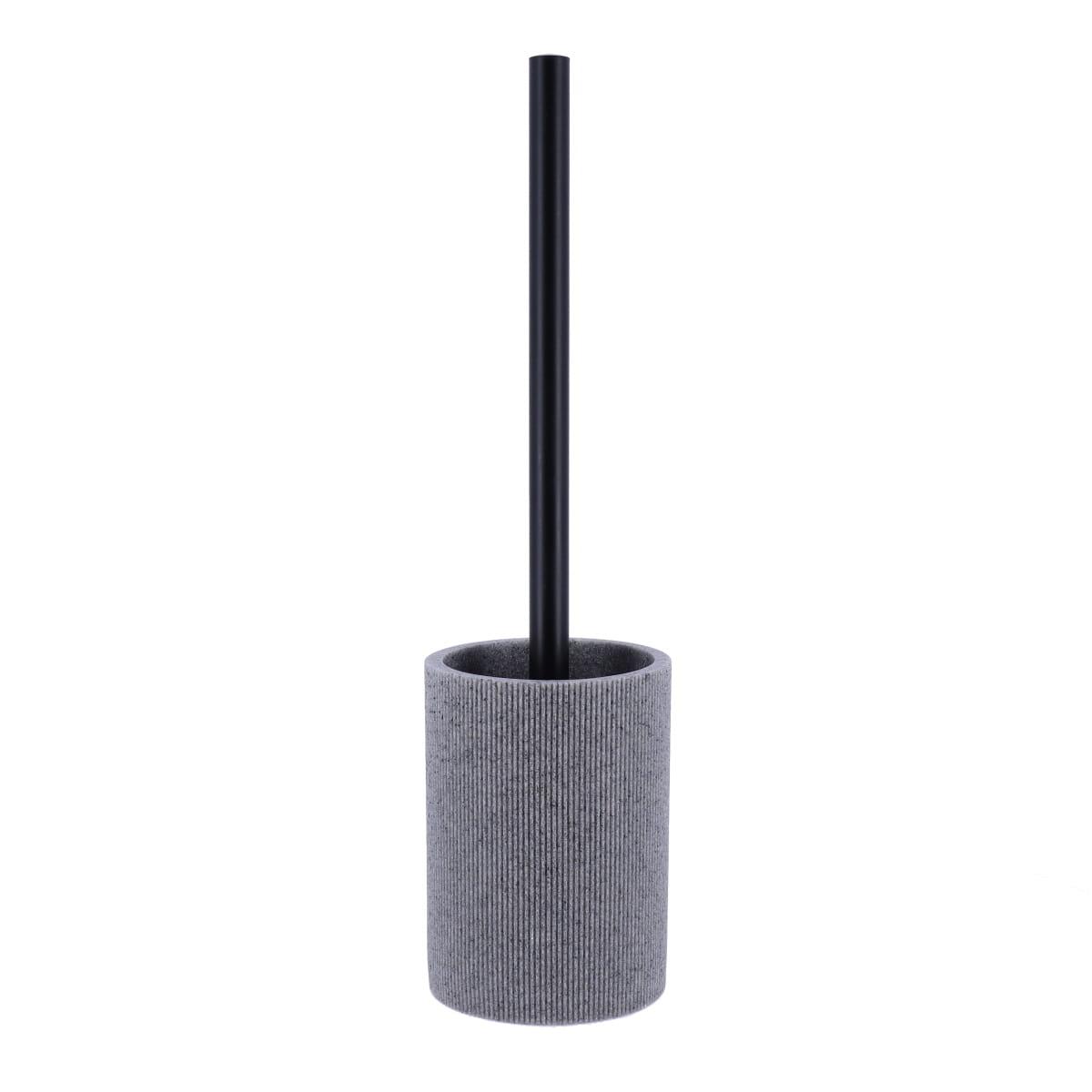 BROSSE WC POLYRESINE STRIEE GRIS
