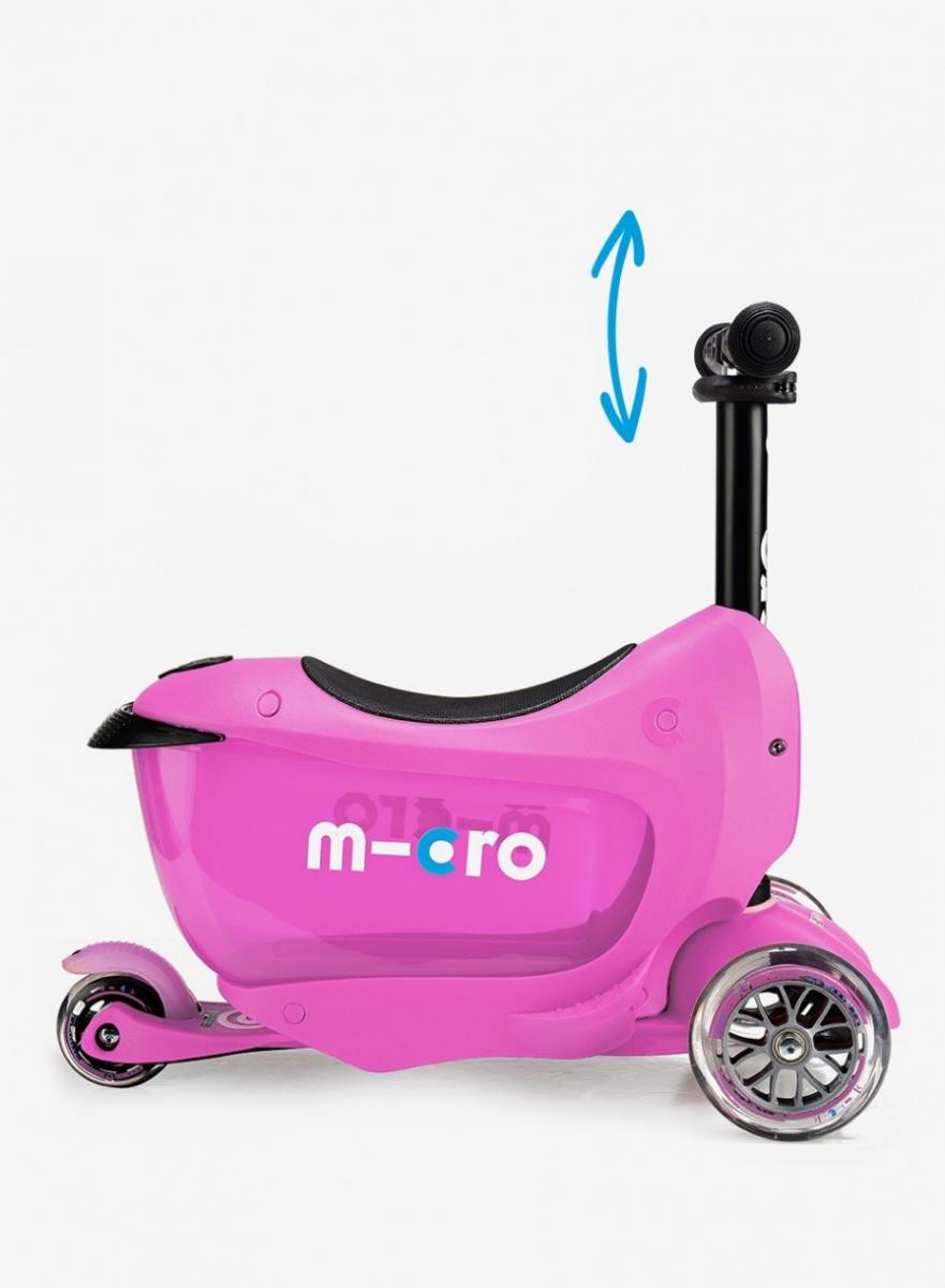 Trottinette mini2go deluxe plus rose