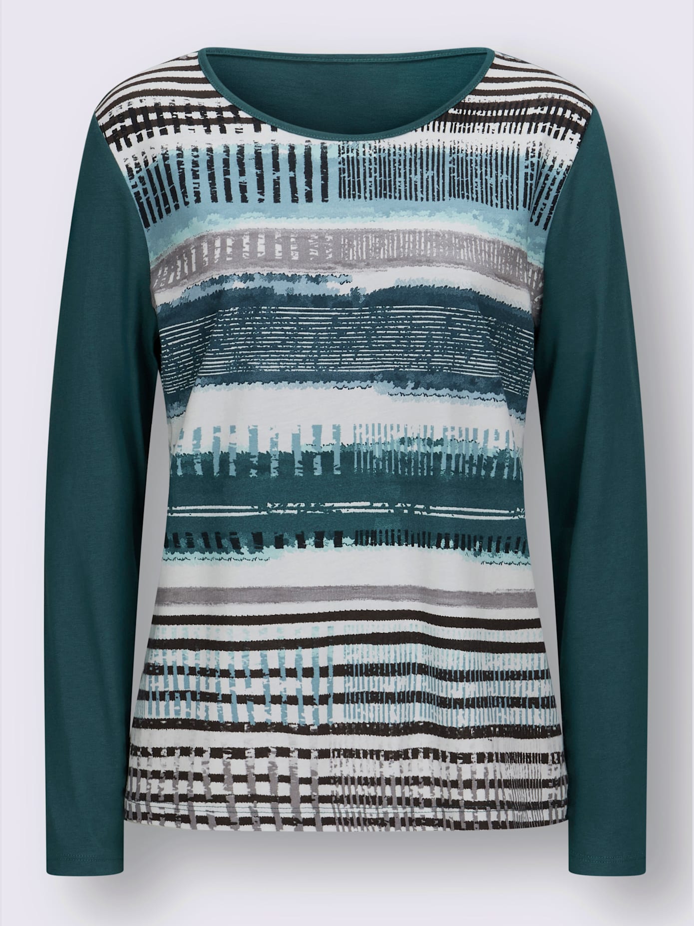 T-shirt avec un imprimé tendance et manches longues