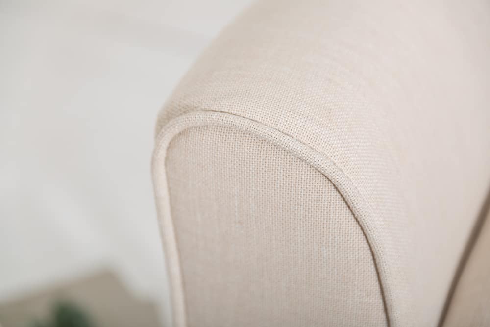 Elegante Sitzbank SCARLETT 90cm beige mit Armlehnen