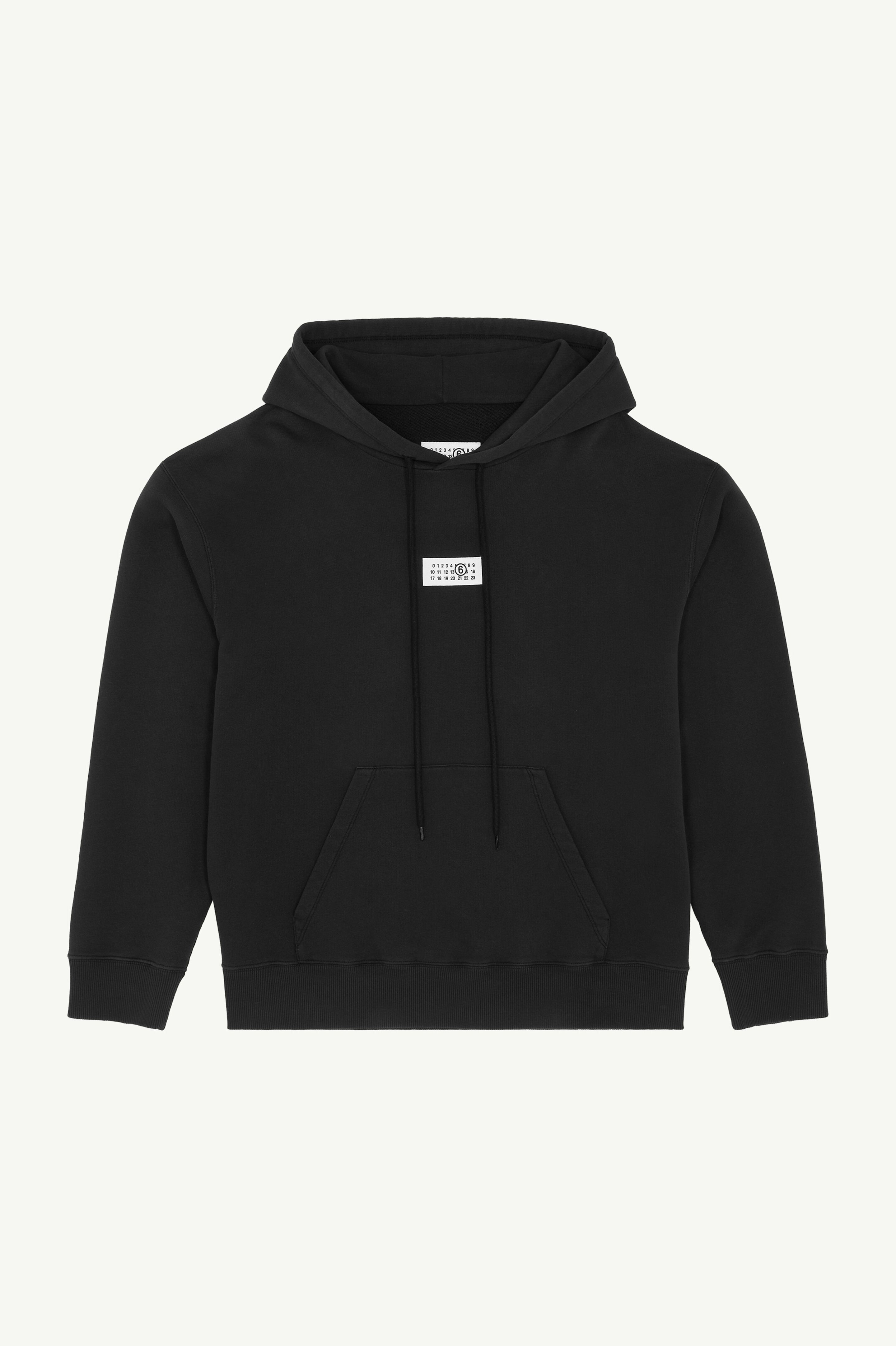 Black Deconstructed Hooded Sweatshirt Noir