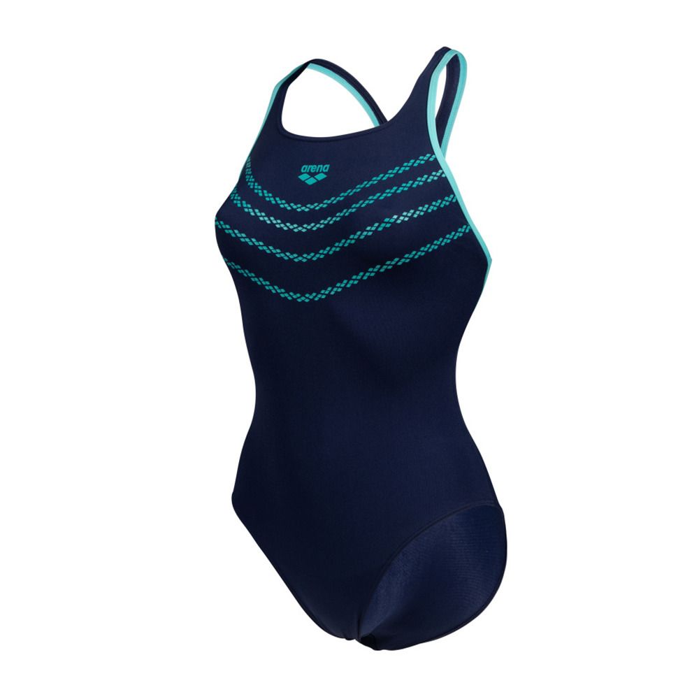 Arena LOSANGE V - Maillot de bain 1 pièce Femme navy/water