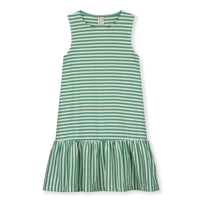 Gray Label Robe Rayée Coton Bio | Vert Menthe