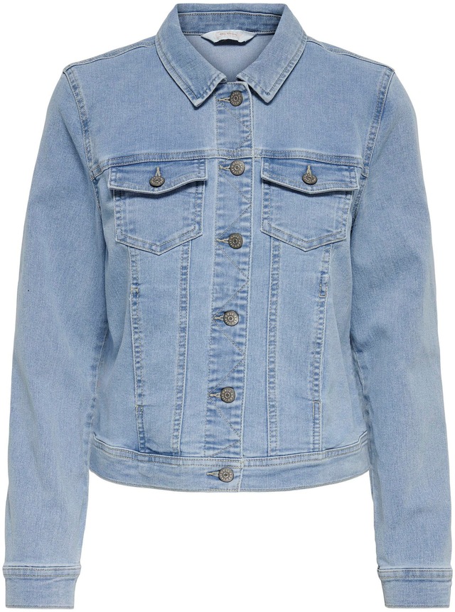 ONLY Jeansjacke »ONLWONDER – Jeansjacke mit Teilungsnähten und Stretch« sehr figurbetont, casual, Denim, Baumwollmischung, Brusttaschen