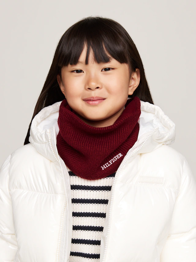 Tommy Hilfiger Strickschal »MONOTYPE SNOOD«, mit gesticktem Logoschriftzug