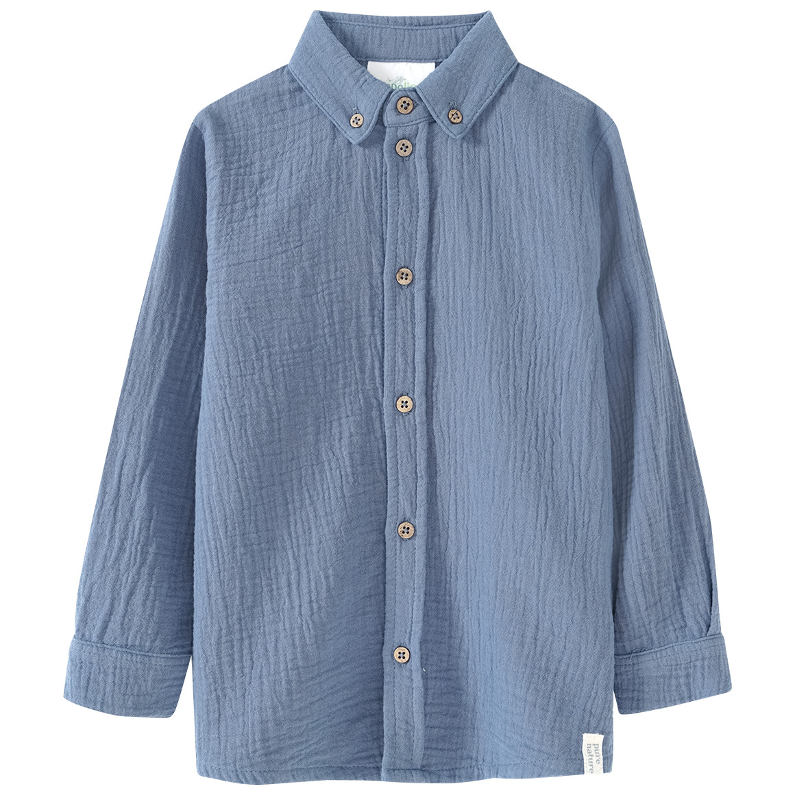 Topolino Pure Collection Jungen Musselin-Hemd mit Kentkragen blau