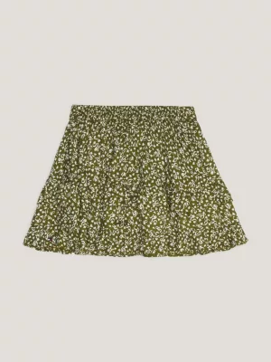 Minissaia balonê em camadas com estampa floral