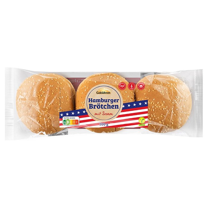 GOLDÄHREN Hamburger-Brötchen 300 g