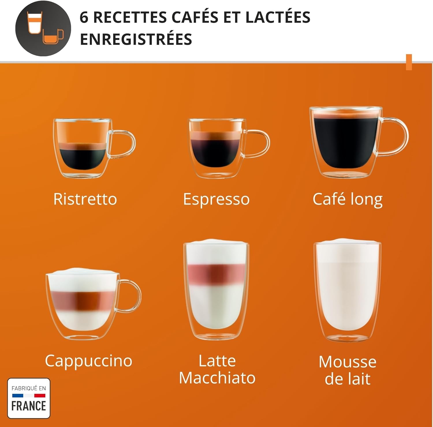 Krups Sensation Lait, Machine à café grains, machine expresso, 6 boissons, Carafe à lait, Cappuccino, Interface tactile, Nettoyage automatique, Silver, EA912E10