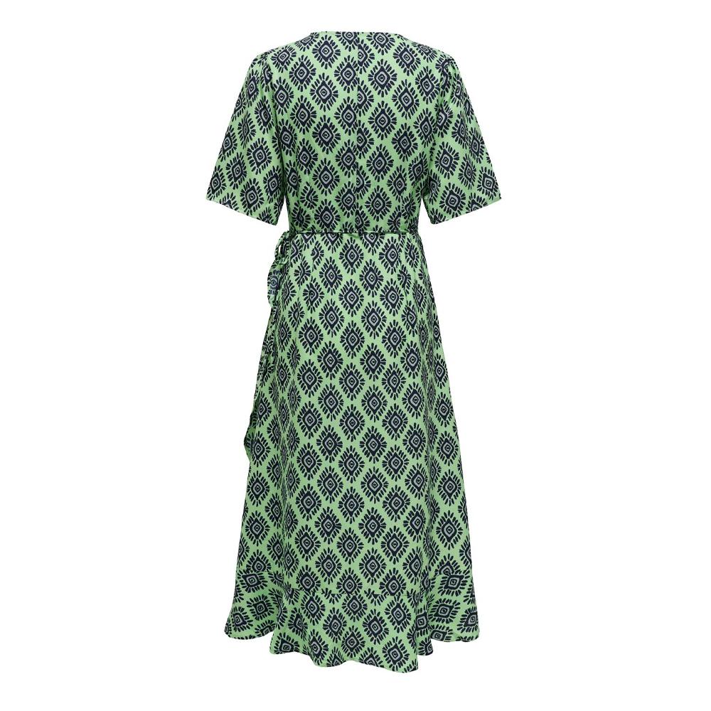 Only Robe longue Vert Fluo Femme Only Leah
