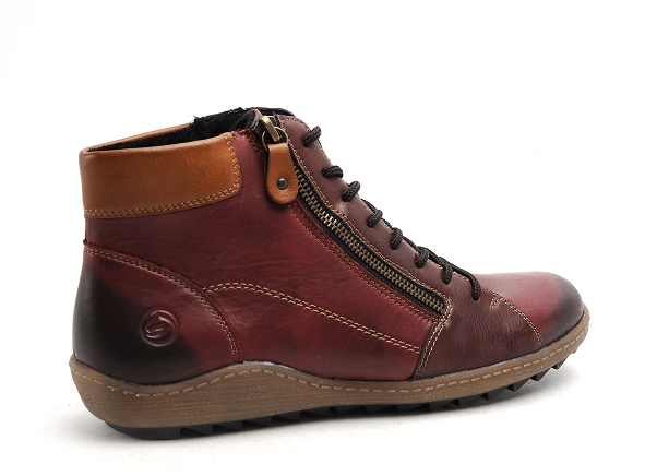 Remonte boots bottine plates femme r1459 bordeaux