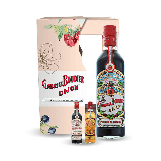 Coffret cadeau Crème de Cassis de Dijon Gabriel Boudier et 2 mignonnettes - Gabriel Boudier
