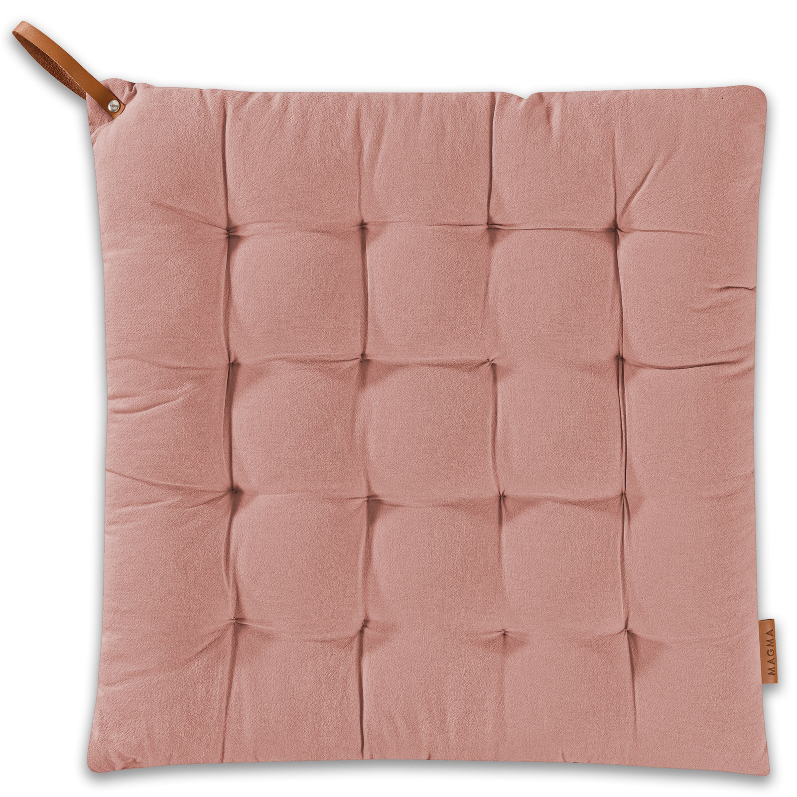 Stuhlkissen - Stone washed-altrose - 40x40 cm