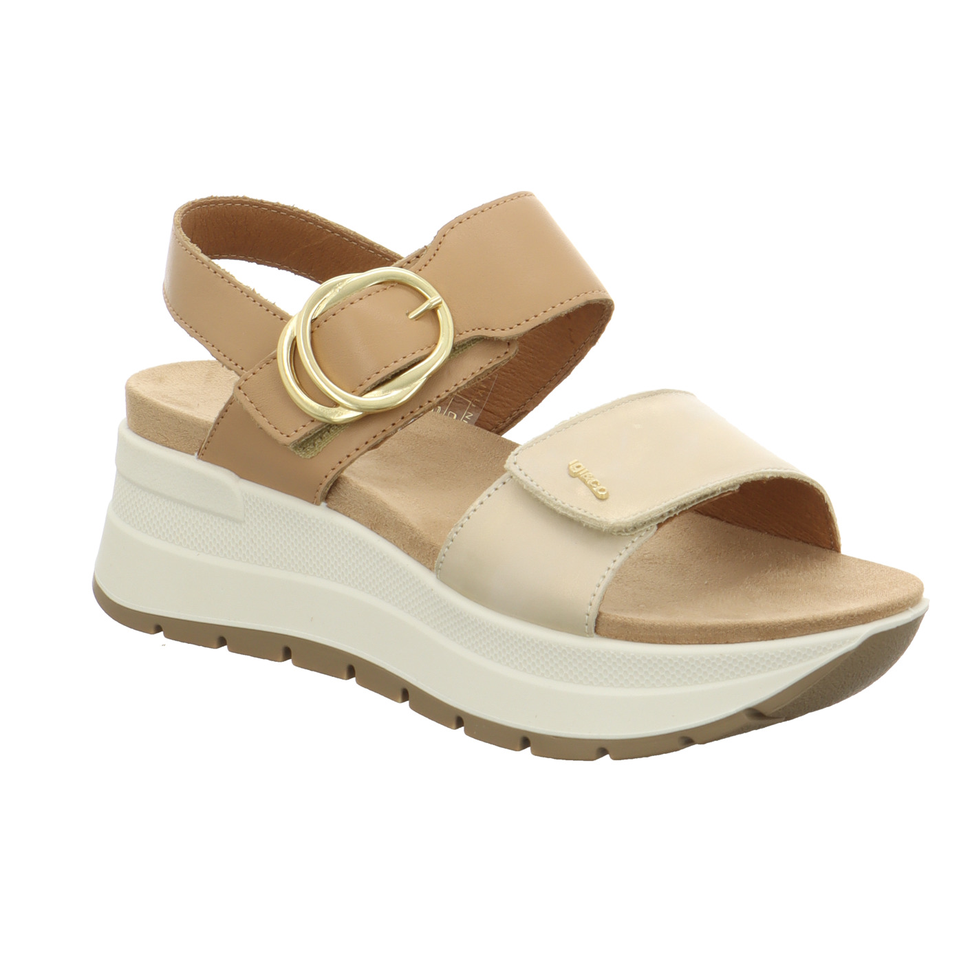 Plateausandale beige