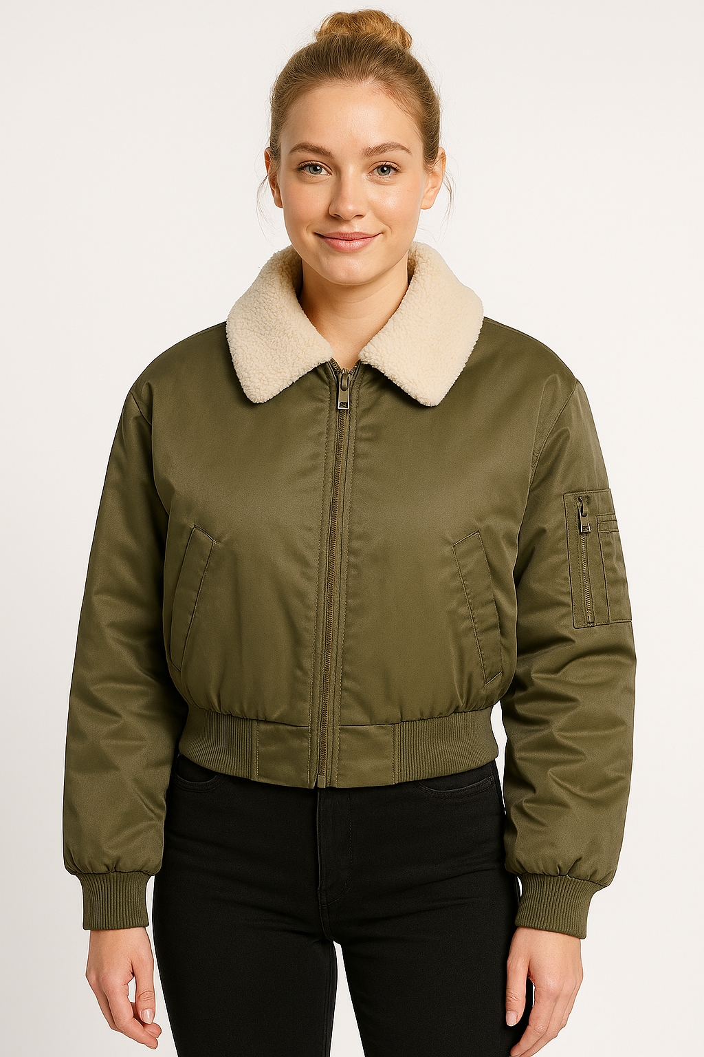ONLY Bomberjacke »ONLSURI LIFE WASHED BOMBER CC OTW« ohne Kapuze