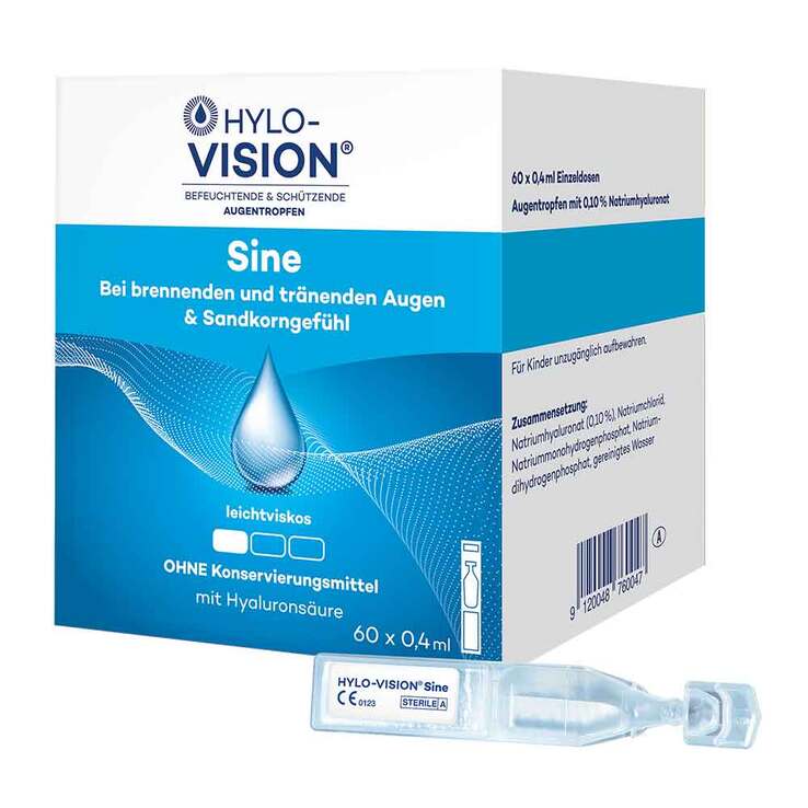 HYLO-VISION® Sine Einzeldosispipetten, 60X0.4 ml